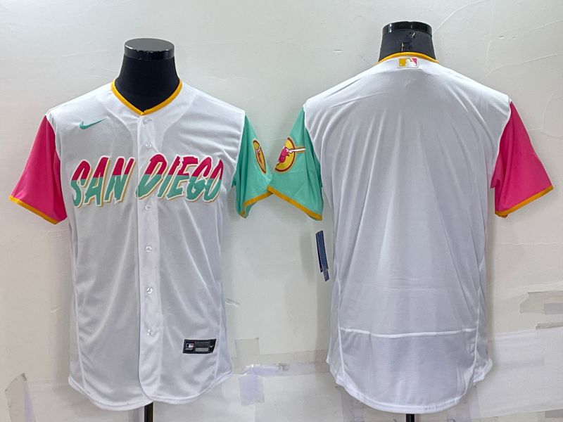 Men San Diego Padres Blank White City Edition Elite Nike 2022 MLB Jersey